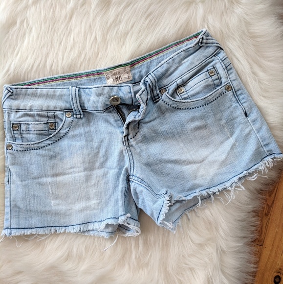 YNQ Pants - 🌷YNQ frayed hem denim shorts